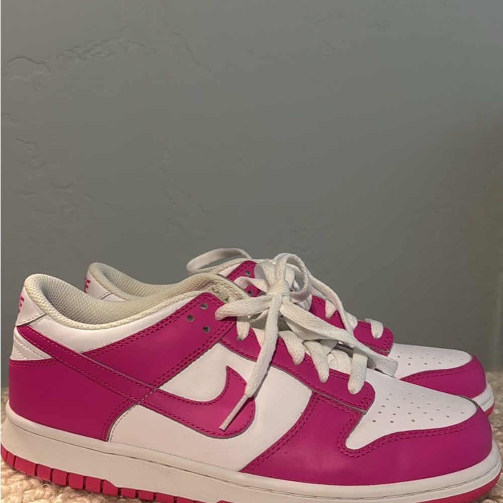 Nike Fuchsia and White Low-Top Sneakers